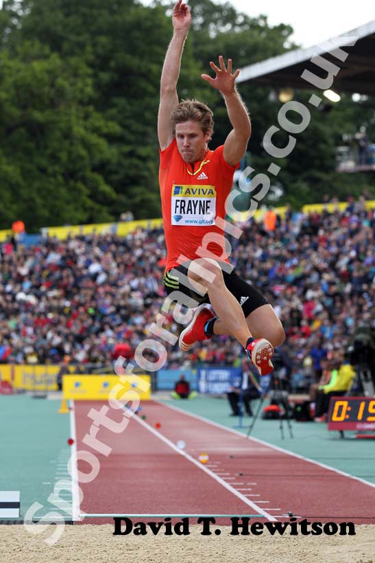 Henry Frayne in the long jump, 2012 Samsung Diamond League, Crystal Palace, London.